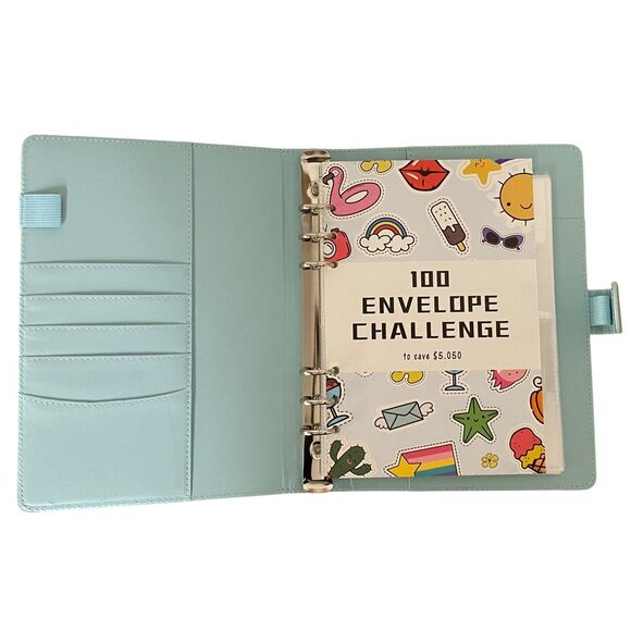 100 Envelope Challenge Binder Save $5050-Couples Goals 100 Day Savings Challenge - Picture 2 of 8